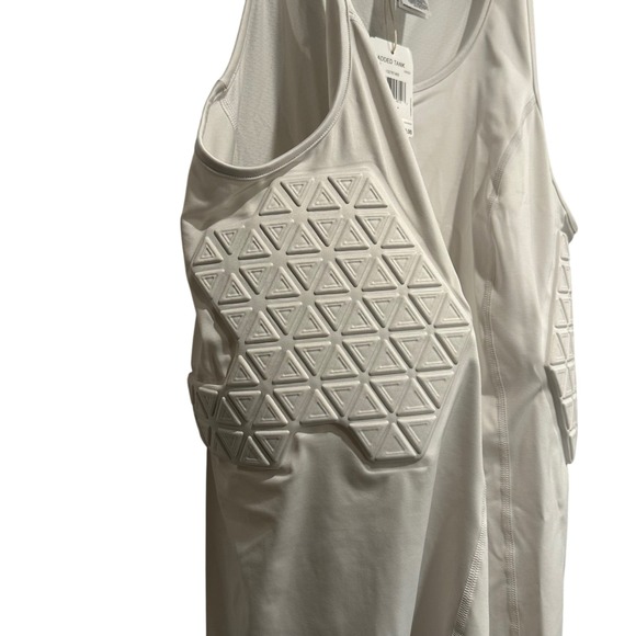 NWT Adidas Padded Football Tank Top 3XLT Mens White AEROREADY Sleeveless Shirt - Picture 3 of 10